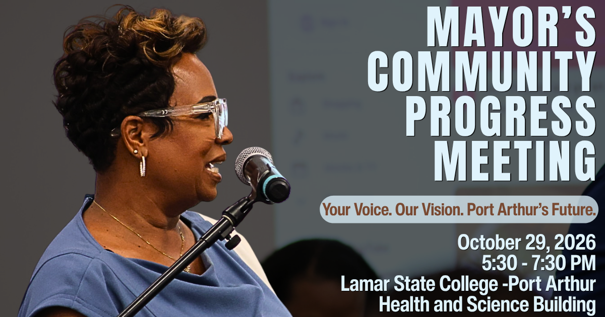 Port Arthur Mayor Charlotte Moses Community Update